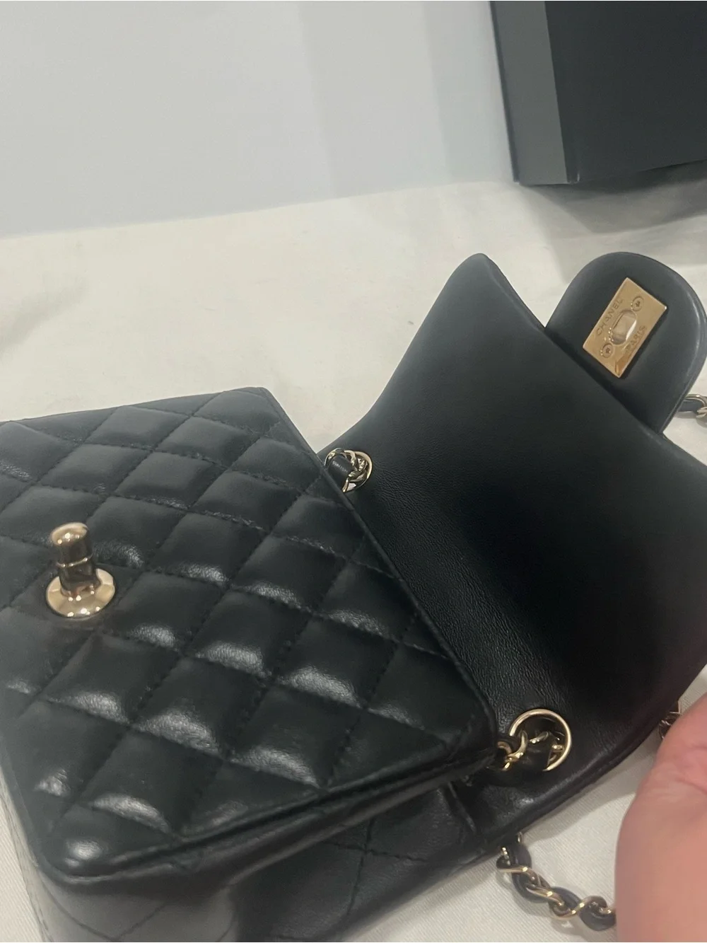 Chanel Classic Square Mini Rectangular Flap Black GHW